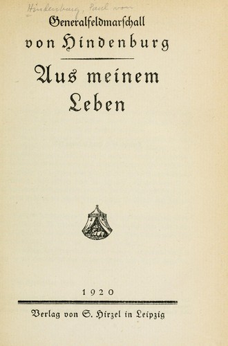 Cover of Aus meinem Leben