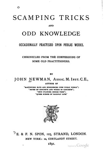 Cover of Scamping Tricks and Odd Knowledge Occasionally Practised upon Public Works