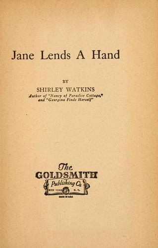 Cover of Jane Lends A Hand