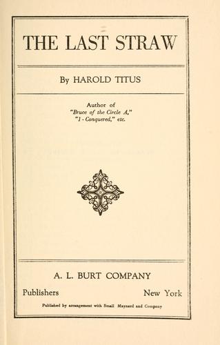 Cover of The Last Straw