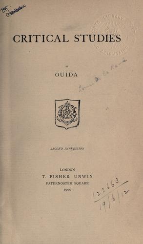 Cover of Critical Studies