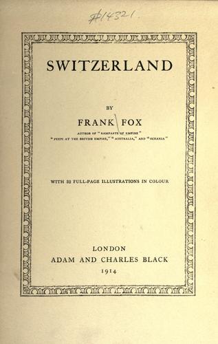 Cover of Switzerland