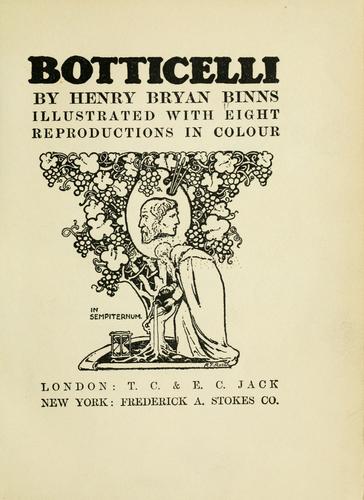 Cover of Botticelli