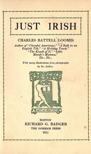 Cover of Just Irish