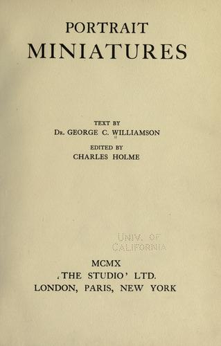 Cover of Portrait Miniatures