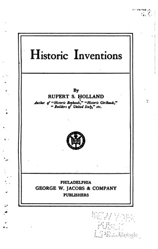 Cover of Historic Inventions