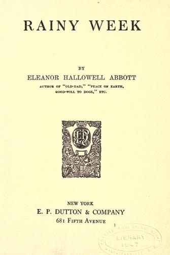 Cover of Rainy Week