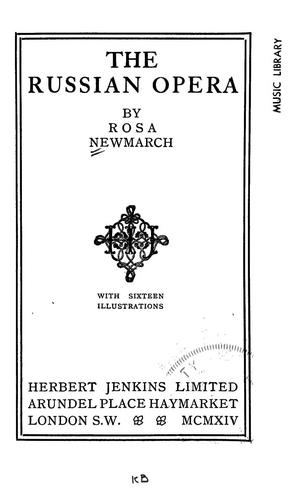 Cover of The Russian Opera