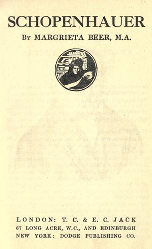 Cover of Schopenhauer