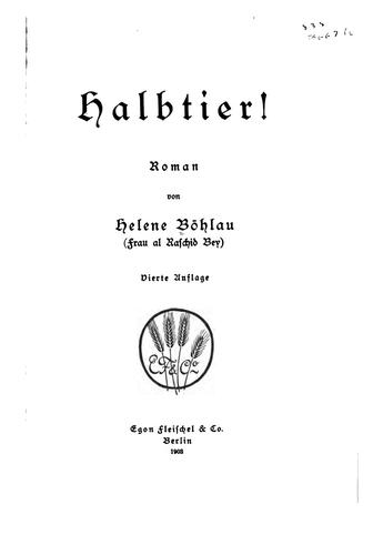 Cover of Halbtier: Roman