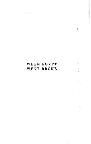Cover of When Egypt Went Broke: A Novel