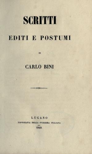 Cover of Scritti editi e postumi