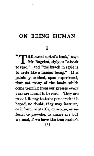 Cover of On Being Human