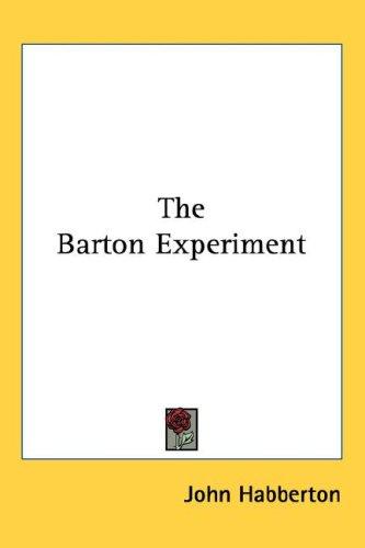 Cover of The Barton Experiment