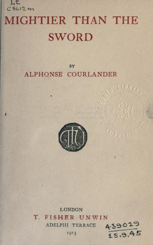 Cover of Mightier than the Sword