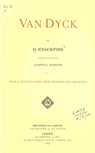 Cover of A. van Dyck