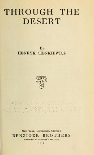 Cover of Through the Desert