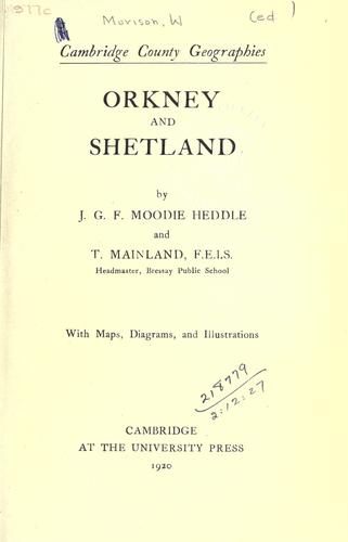 Cover of Orkney and Shetland