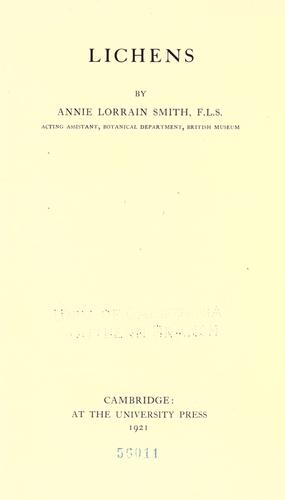 Cover of Lichens