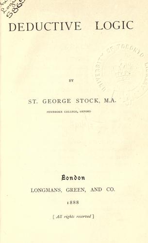 Cover of Deductive Logic