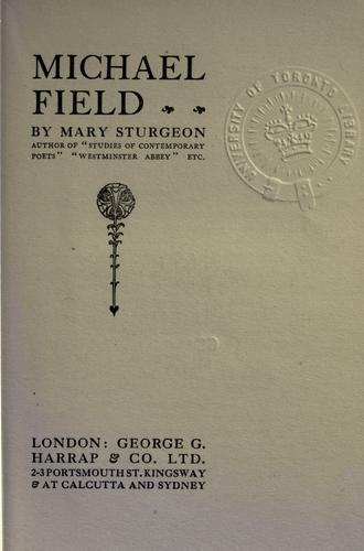 Cover of Michael Field