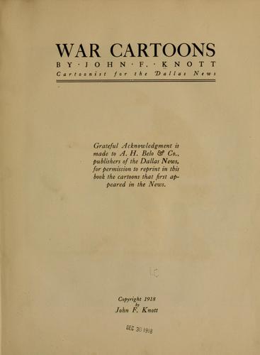 Cover of War cartoons