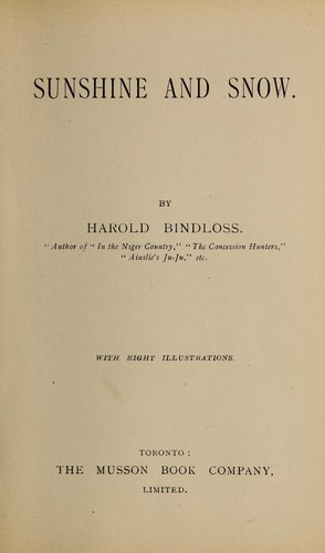 Cover of Sunshine and snow
