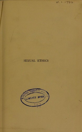 Cover of Sexual ethics
