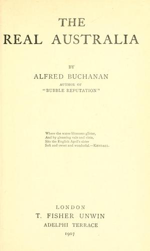 Cover of The real Australia