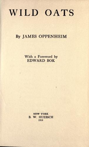 Cover of Wild oats