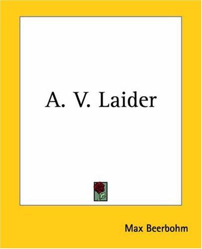 Cover of A. V. Laider