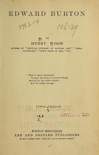Cover of Edward Burton