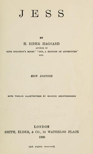 Cover of Jess, a novel