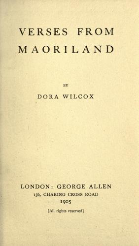 Cover of Verses from Maoriland