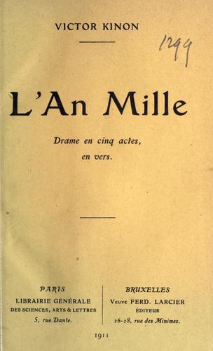 Cover of L’An mille…