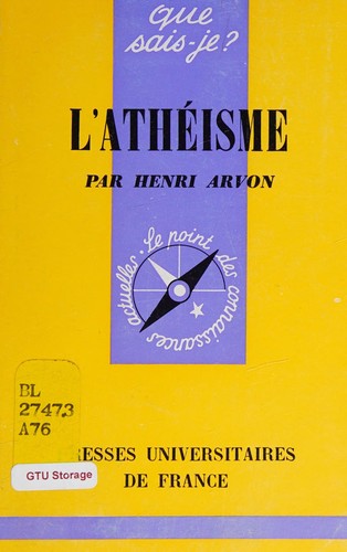 Cover of L’Athéisme