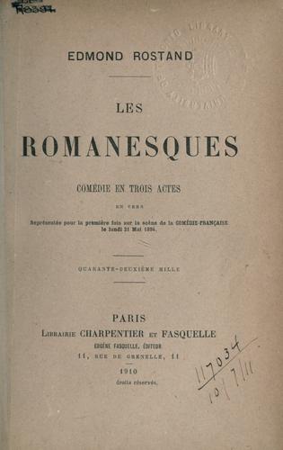 Cover of Les Romanesques