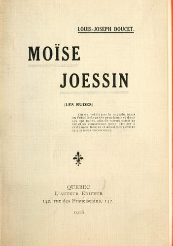 Cover of Moïse Joessin