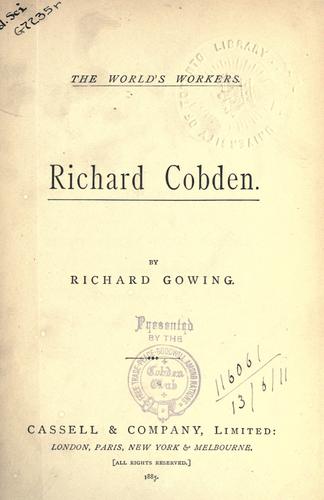 Cover of Richard Cobden