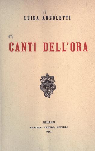 Cover of Canti dell'ora