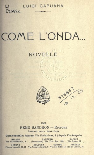 Cover of Come l'onda