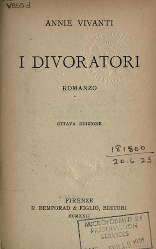 Cover of I divoratori