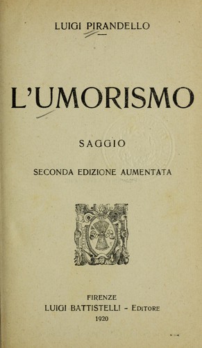 Cover of L'umorismo