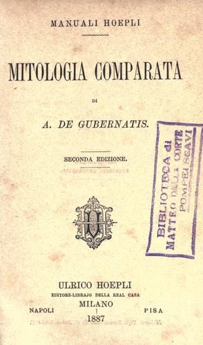 Cover of Mitologia comparata