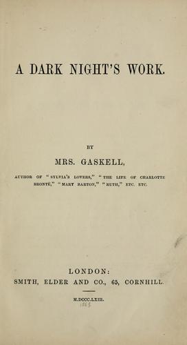 Cover of A Dark Night's Work