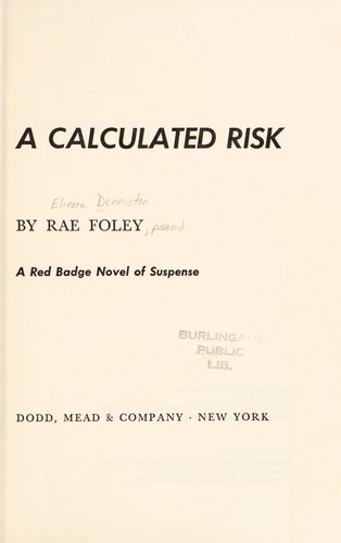 Cover of A calculated risk